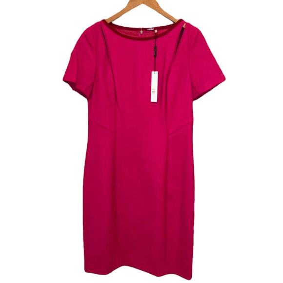 NWT Elie Tahari Red Jonas Wool Dress Size US 10 - Picture 3 of 14